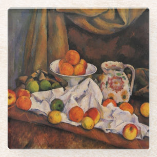 Cezanne: Kunstwerke aus Obst, Kuchen und Obst Glasuntersetzer