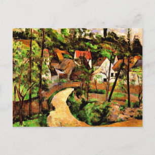 Cezanne - Kurve der Straße Postkarte