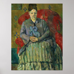 Cézanne - Madame Cézanne in einem roten Armsessel Poster