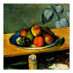 Cezanne - Pfirsiche, Birnen und Trauben Poster