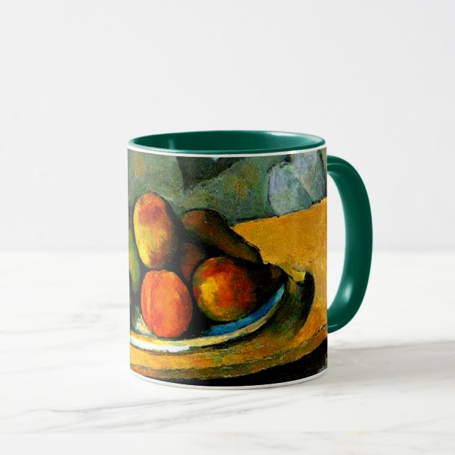 Cezanne - Pfirsiche, Birnen und Trauben Tasse (VorderseiteRechts)