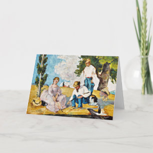 Cezanne - Picknick am Flussufer Karte