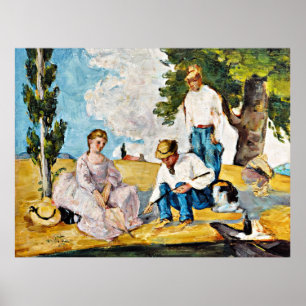 Cezanne - Picnic am Ufer Poster