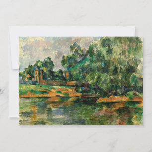 Cezanne - Riverbank, berühmtes Bild, Karte