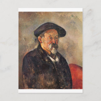Cezanne - Selbstportrait mit Barett Postkarte