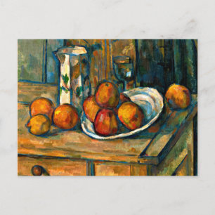 Cezanne - Stilleben mit Milchkrug und Obst Postkarte