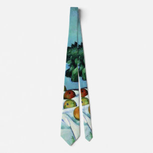 Cezanne - Stillleben mit Äpfeln und Primrosen Krawatte