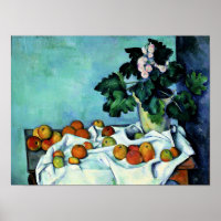 Cezanne - Stillleben mit Äpfeln und Primrosen