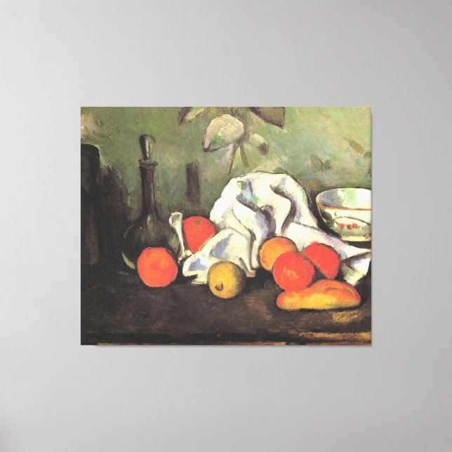 Cezanne - Stillleben mit Früchten Leinwanddruck (Vorderseite)