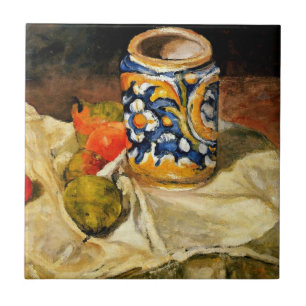 Cezanne: Stillleben mit italienischer Earthenware  Fliese