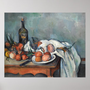 Cézanne - Stillleben mit Onionen Poster
