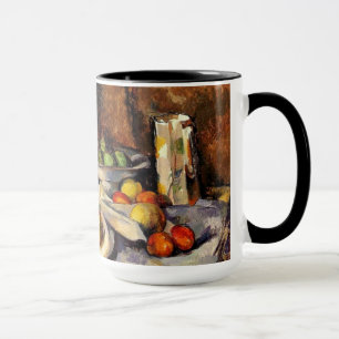 Cezanne - Stillleben, Post, Flasche, Cup und Obst Tasse