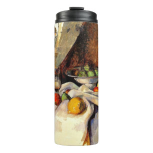Cezanne - Stillleben, Post, Flasche, Cup und Obst Thermosbecher