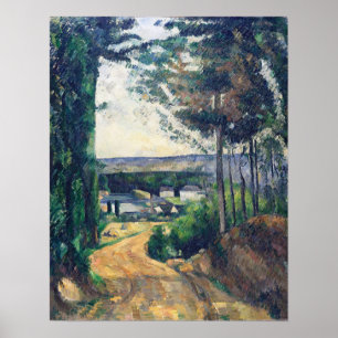Cézanne - Straße zum See Poster