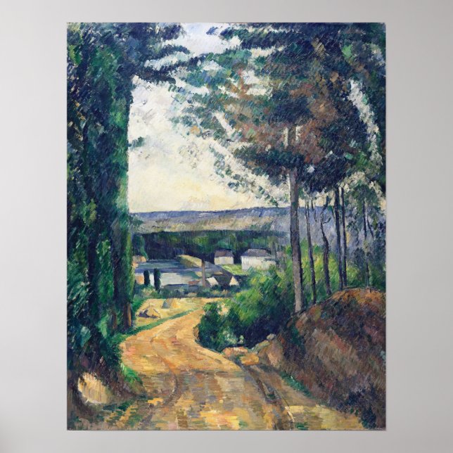 Cézanne - Straße zum See Poster (Vorne)