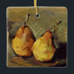 Cezanne - Zwei Birnen Keramikornament<br><div class="desc">Paul Cezannes berühmtes Stillleben Gemälde,  Two Pears.</div>