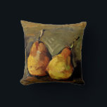 Cezanne - Zwei Birnen Kissen<br><div class="desc">Paul Cezannes berühmtes Stillleben Gemälde,  Two Pears.</div>