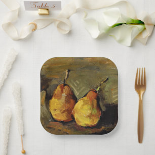 Cezanne - Zwei Birnen Pappteller