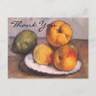 Cézannes Stillleben mit Ruhe, Äpfeln und Birnen Postkarte