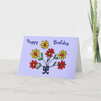 CF - fröhliche Daisy Birthday Card Karte