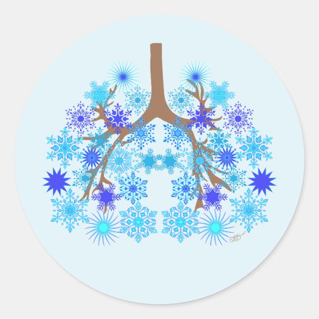 CF Winter Runder Aufkleber (Vorderseite)