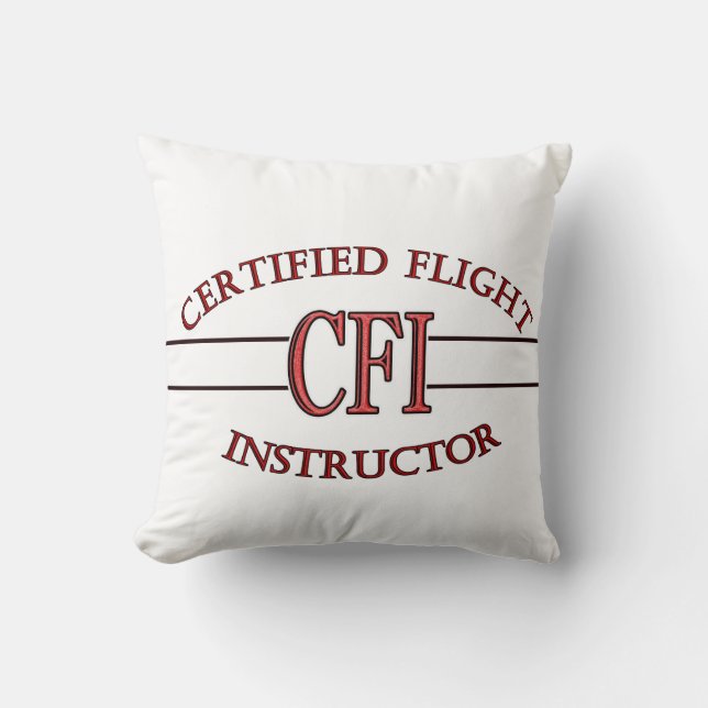 CFI LOGO RED CERTIFIFIFIFIED FLIGHT INSTRUCTOR KISSEN (Vorderseite)