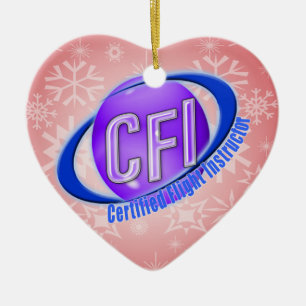 CFI ORB SWOOSH LOGO ZERTIFIZIERTER FLUGZEUG KERAMIKORNAMENT