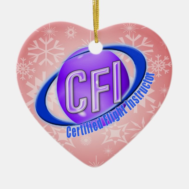 CFI ORB SWOOSH LOGO ZERTIFIZIERTER FLUGZEUG KERAMIKORNAMENT (Vorne)
