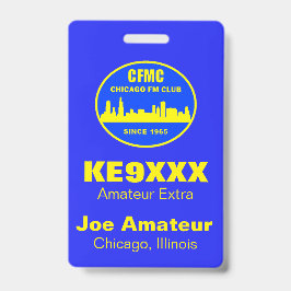 CFMC Vertical Call Sign & Name Abzeichen Ausweis