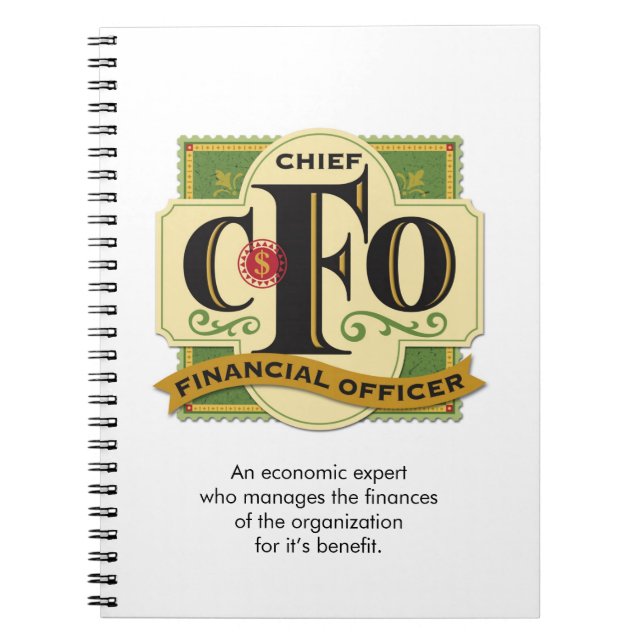 "CFO" Notizbuch Notizblock (Vorderseite)