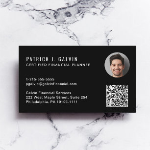 CFP Certified Financial Planner QR-Code-Foto Visitenkarte