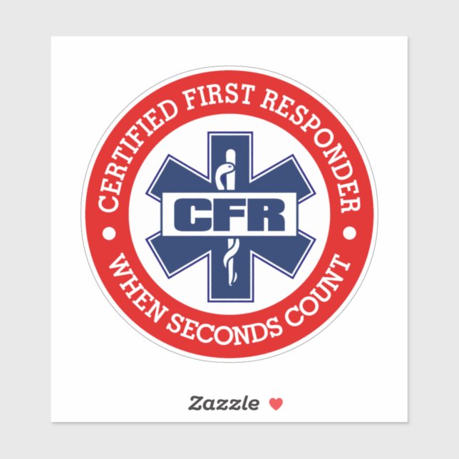 CFR (Certified First Responder) Aufkleber (Blatt)