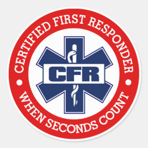 CFR (Certified First Responder) Runder Aufkleber