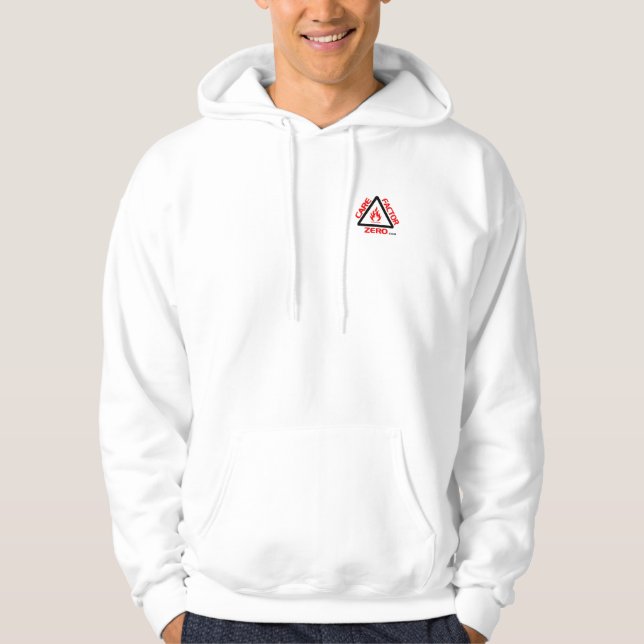 CFZ "auf Feuer" Logo über Brust Hoodie (Vorderseite)