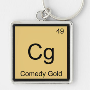 Cg - Comedy Gold Chemie-Elementsymbol T-Shirt Schlüsselanhänger