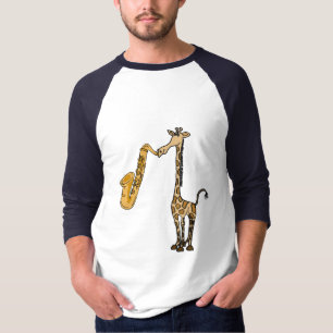 CG, Giraffe mit Saxophone-Shirt T-Shirt