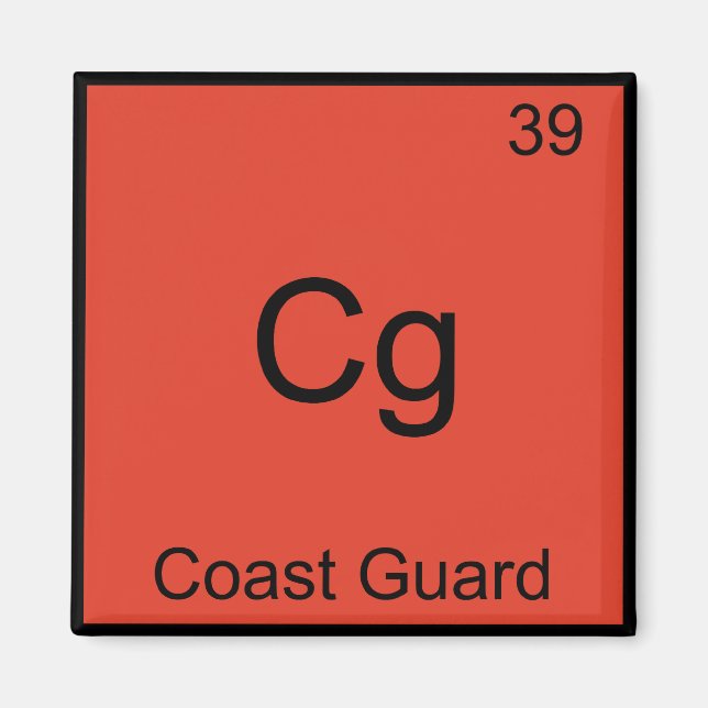 CG - Symbol für militärische Chemie der Küstenwach Magnet (Vorne)