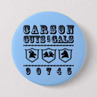 CGAG 3" blauer/weißer/Schwarzes KNOPF Button