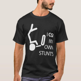 Cgi-Bremsungen fallende T T-Shirt