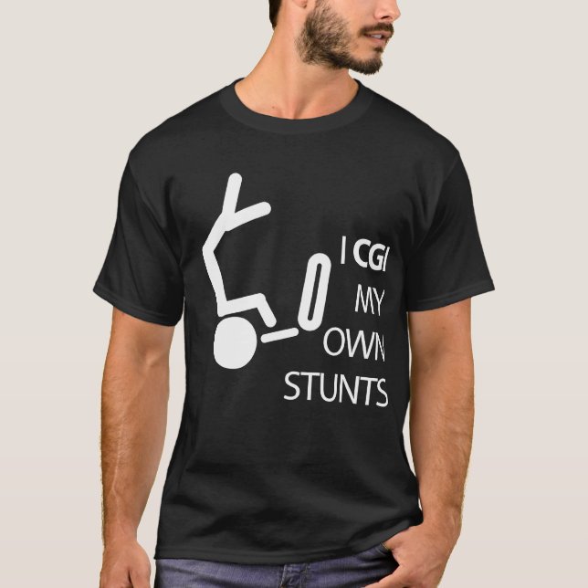 Cgi-Bremsungen fallende T T-Shirt (Vorderseite)