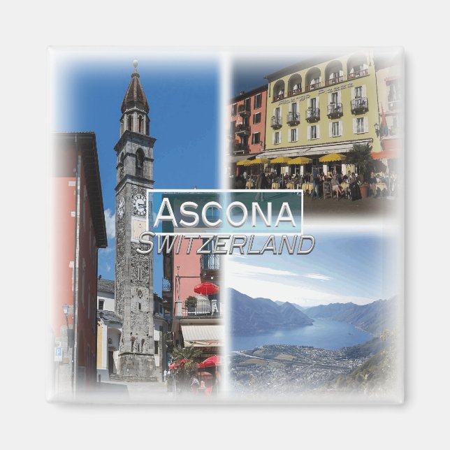 CH0282 Europa, Schweiz, Ascona, Kühlschrank Magnet (Vorne)