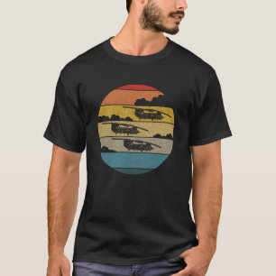 CH47 Chinook Retro Sunset Helicopter CH-47 Chinook T-Shirt