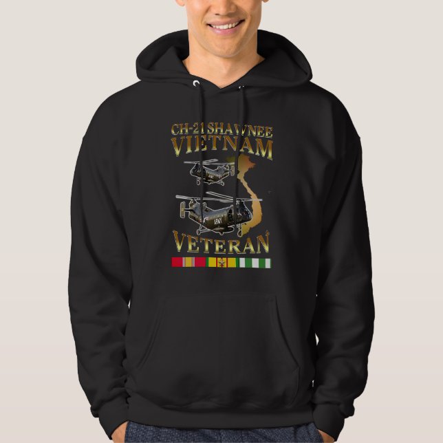 CH 21 Shawnee h21 helicopter Vietnam veteran Hoodie (Vorderseite)