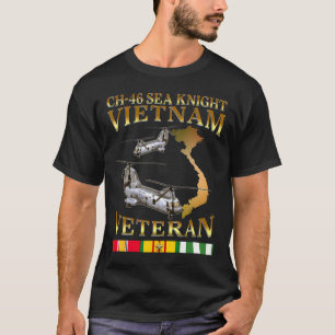 Ch-46 Sea Knight Helicopter Vietnam War Veteran T-Shirt