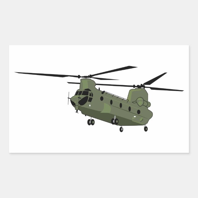 CH-47 China Rechteckiger Aufkleber (Vorderseite)