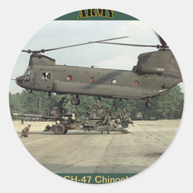 CH-47 Chinook-Aufkleber der US-Armee Runder Aufkleber (Vorderseite)