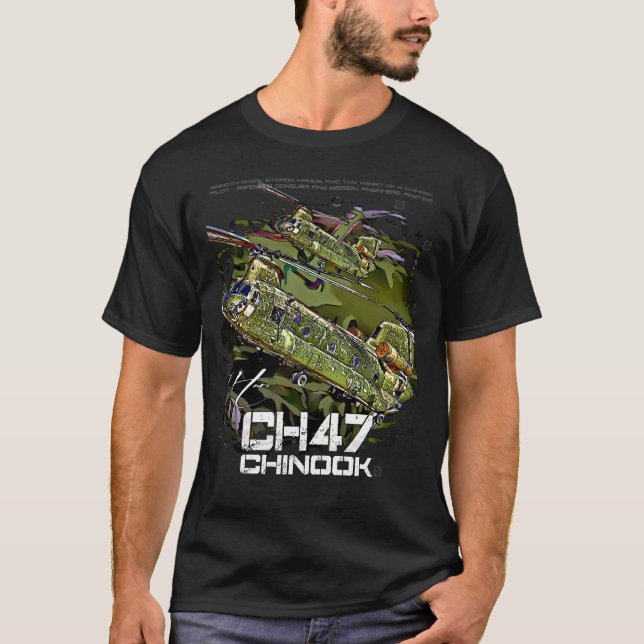 CH-47 Chinook Hubschrauber T-Shirt (Vorderseite)