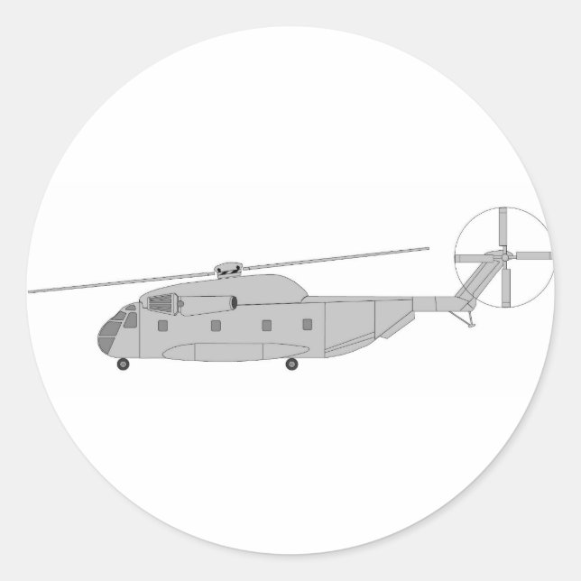 CH-53D Frachthubschrauber Runder Aufkleber (Vorderseite)