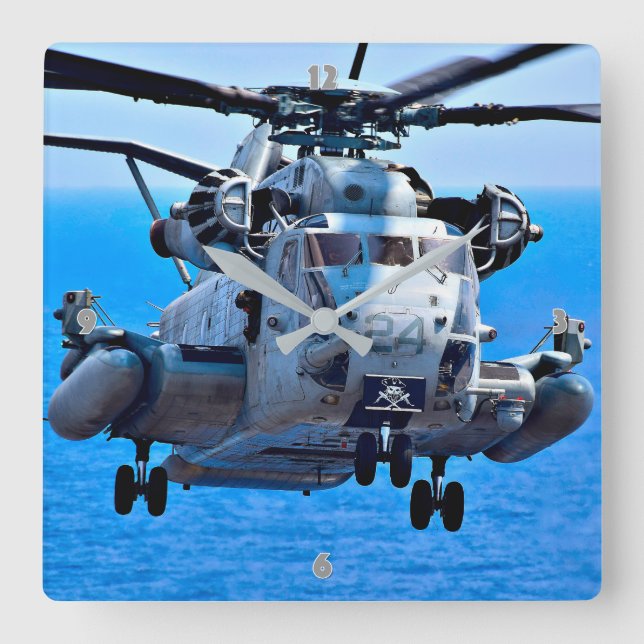 CH-53E SUPER STALLION QUADRATISCHE WANDUHR (Vorderseite)