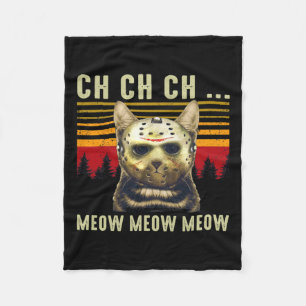 Ch Ch Ch Meow Meow Beängstigender Freitagskasten H Fleecedecke
